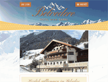 Tablet Screenshot of belvedere-ischgl.at